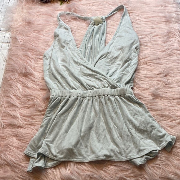 Free People Heat Wave Tank Top in Sky Blue sz XS - Picture 2 of 13